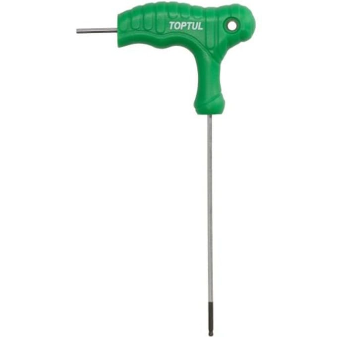 Zeskant stiftsleutel HEX TOPTUL 2 mm met balkopf, T-Griff
