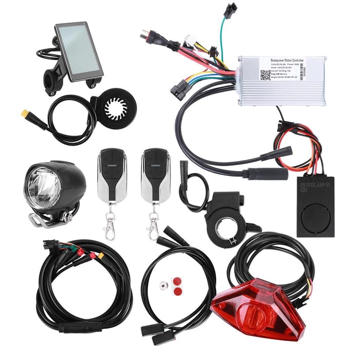 Waterdichte Lijnkit Mountainbike Elektrische Fiets Assist Controller Meter Gemodificeerd Accessoire white
