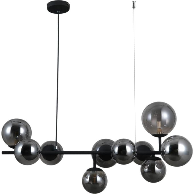FRONTERA Zwarte Modulaire Hanglamp 10xG9 - Modern Design