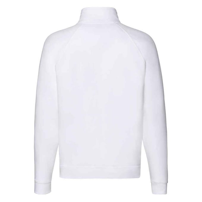 Fruit of the Loom Heren Premium Zip Neck Heather Sweatshirt (Wit)