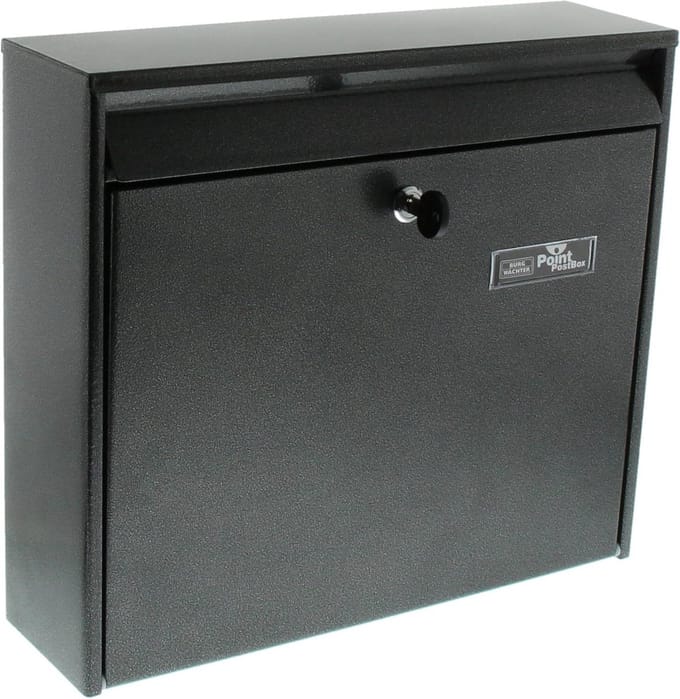 Suitable letterboxes A4 slot - Galvanized steel mail box 5877 E iron