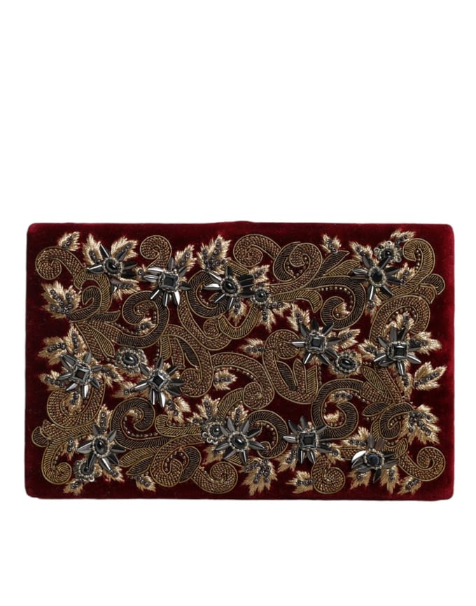 Rode Fluwelen Gouden Hoes Clutch Avondfeest Handtas