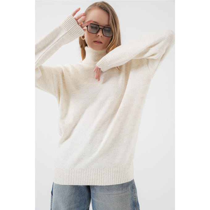 Oversized Geribbelde Coltrui