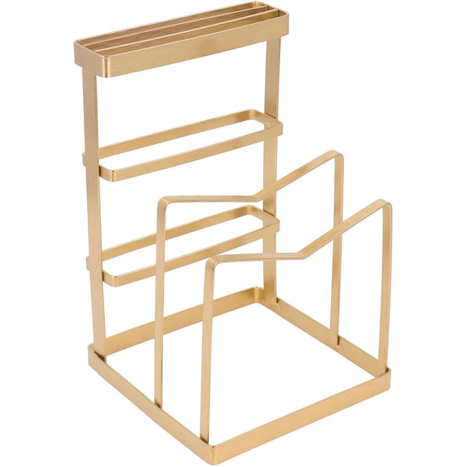 Support de Rangement pour Planches à Découper Organisateur Support Porte-Planches à Découper Polyvalent Comptoir de Cuisine Couteau Gold