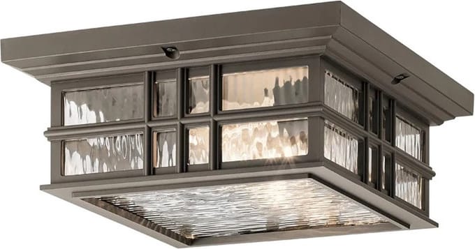 Kichler LED Buitenlamp Beacon Square | 2X E27 Max 60W | IP44 | Dimbaar | Olde Bronze