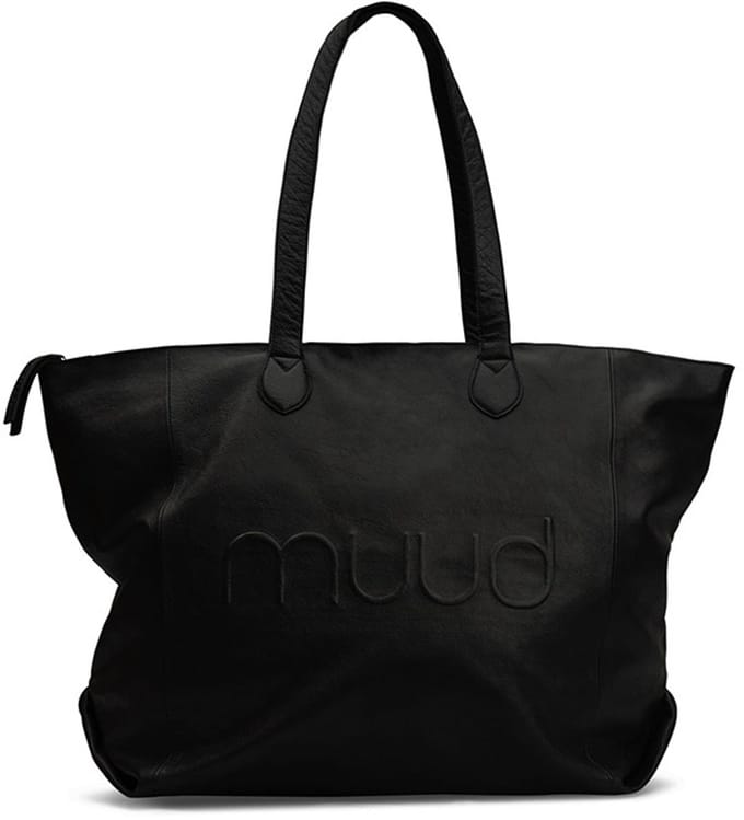 MUUD - Laura Weekend - Luxe handgemaakte lederen weekend tas - Kleur : Black