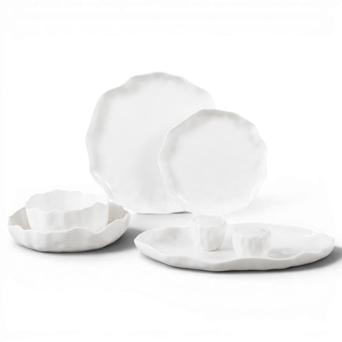 BRICARD ANGLES DINNER SET | WIT 27-DELIG