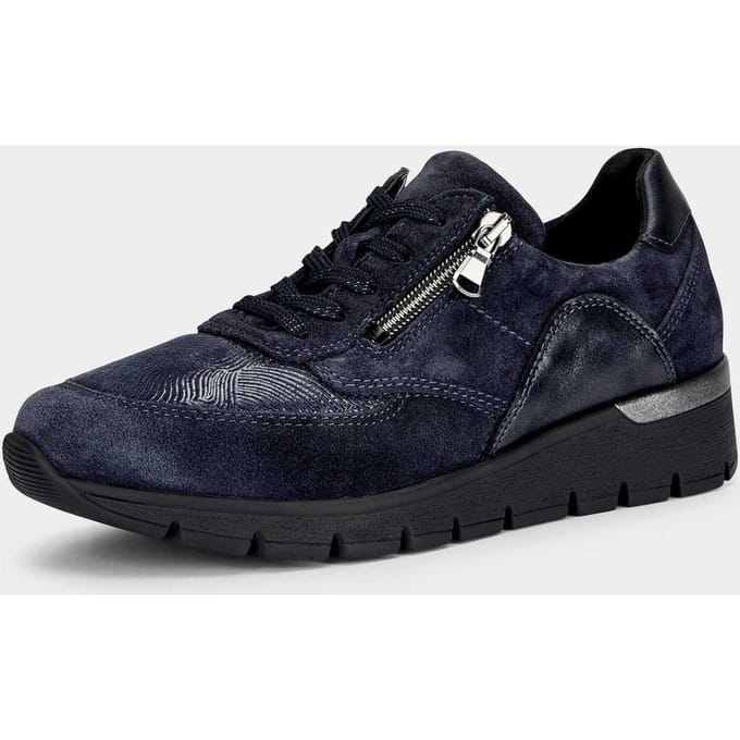 Sneakers met loopzool met luchtkussentjes - marine - Gr. 6,5 van Goldner Fashion