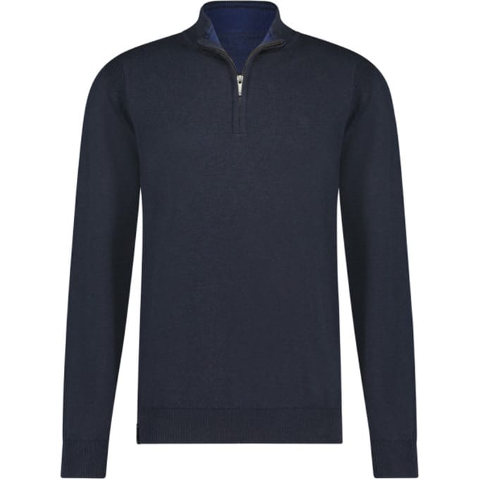Fellows United - Half zip trui - Mannen - XL - Dark Navy - Katoen - 99.1104