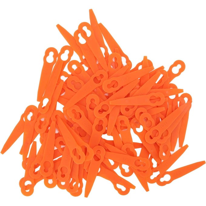 100 stuks grastrimmer kunststof messen oranje grasmaaier accessoires geschikt voor Stihl Polycut 2?2 3-2