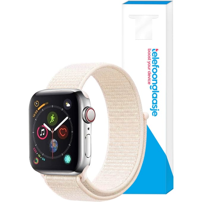 Nylon bandje Apple Watch 1/2/3/4/5/6/SE ? 42/44mm - Lichtroze