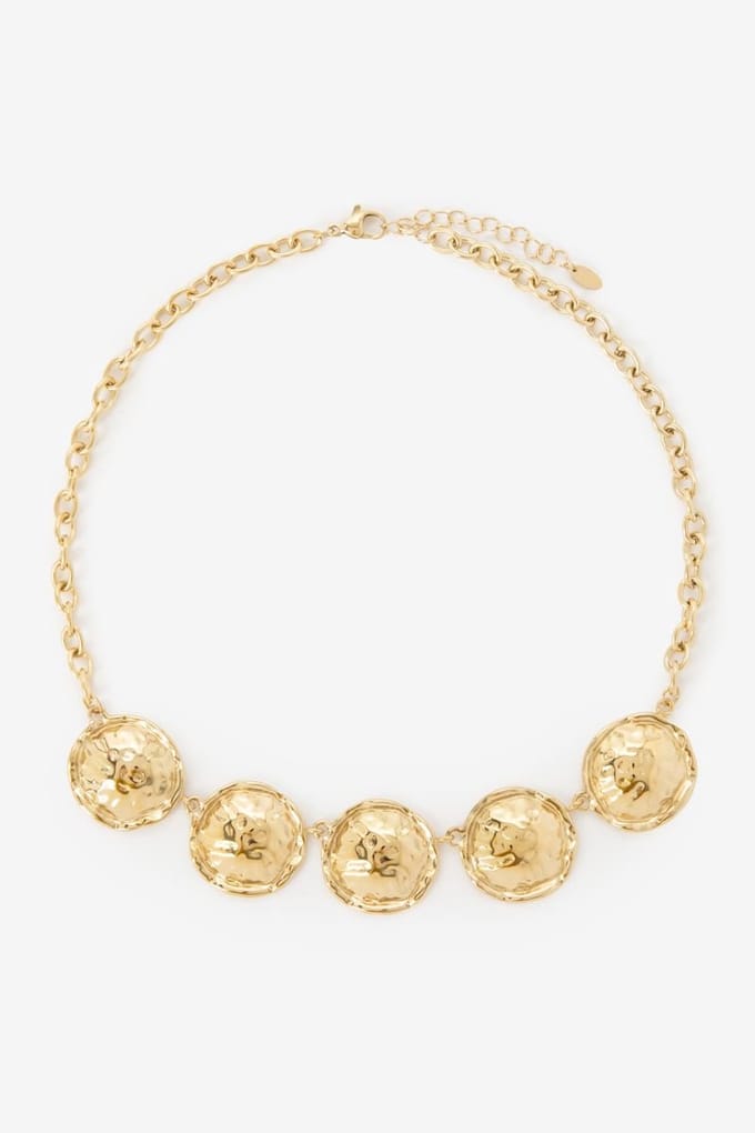 Sissy-Boy - Gold plated ketting met ronde hangers