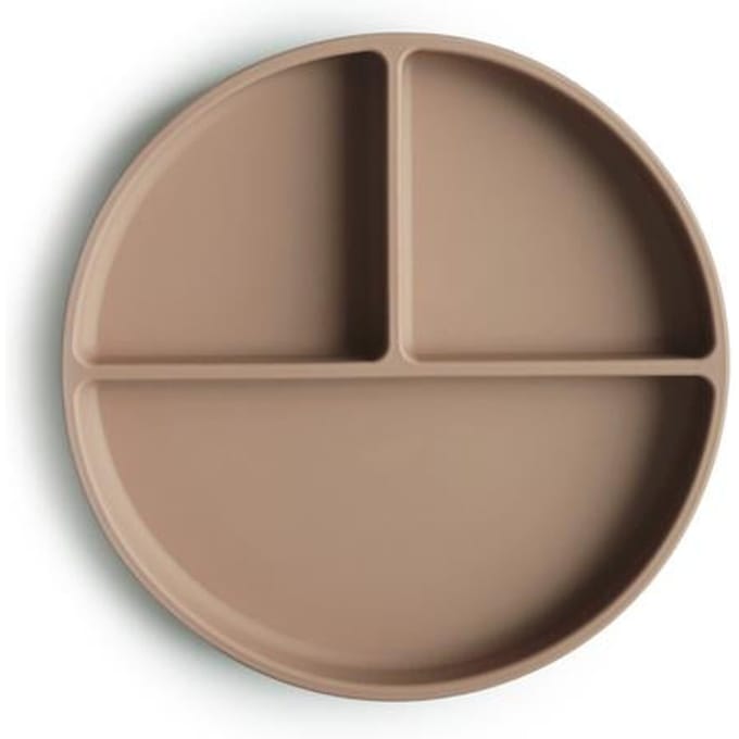 Mushie siliconen bord met zuignap|Natural|Bpa free|Plate|Kinderservies
