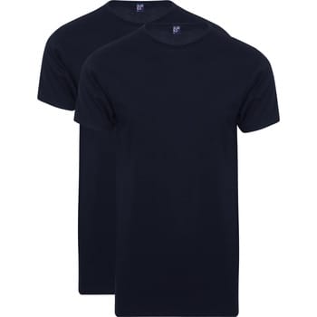 Alan Red Derby Extra Lang T-Shirt Donkerblauw (navy) (2-Pack) - Maat XXL - Heren - Basic T-shirt
