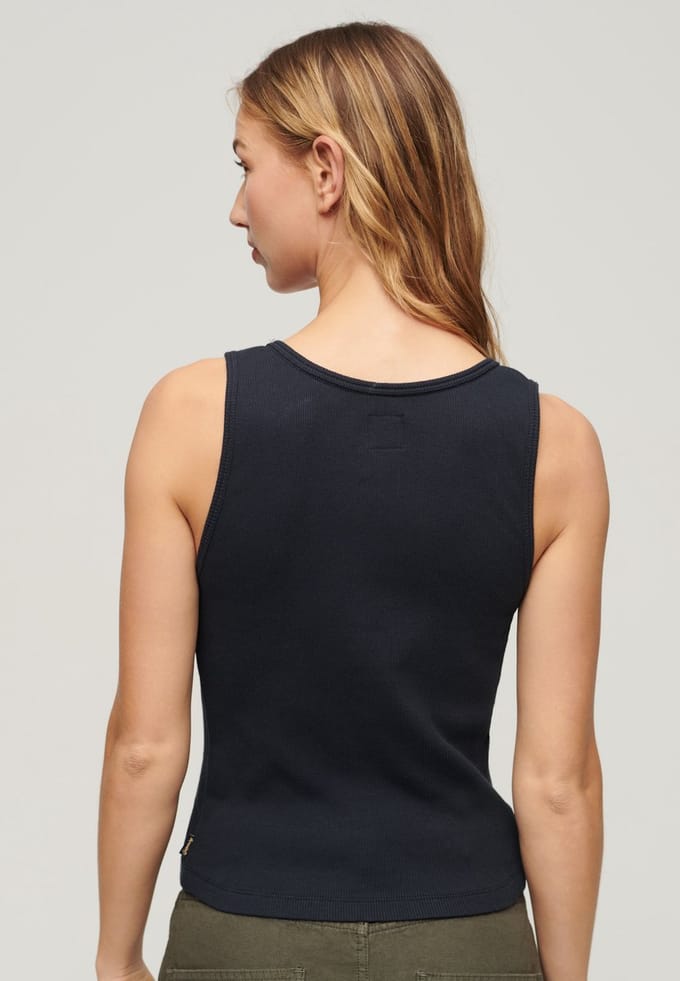 Superdry - Athletic Essentials hemdtopje met knopen - Dames - Vesten
