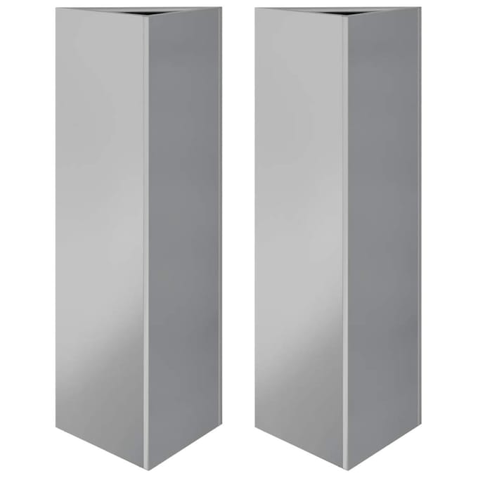 vidaXL - Plantenbakken - 2 - st - driehoek - 30x26x75 - cm - gegalvaniseerd - staal
