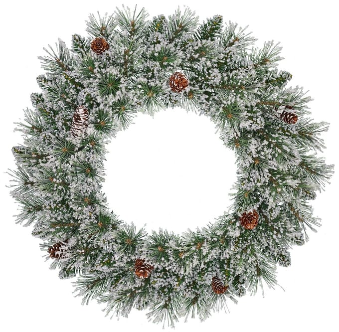 Black Box Trees Vandans Kerstkrans - Ø60 cm - Groen Frosted
