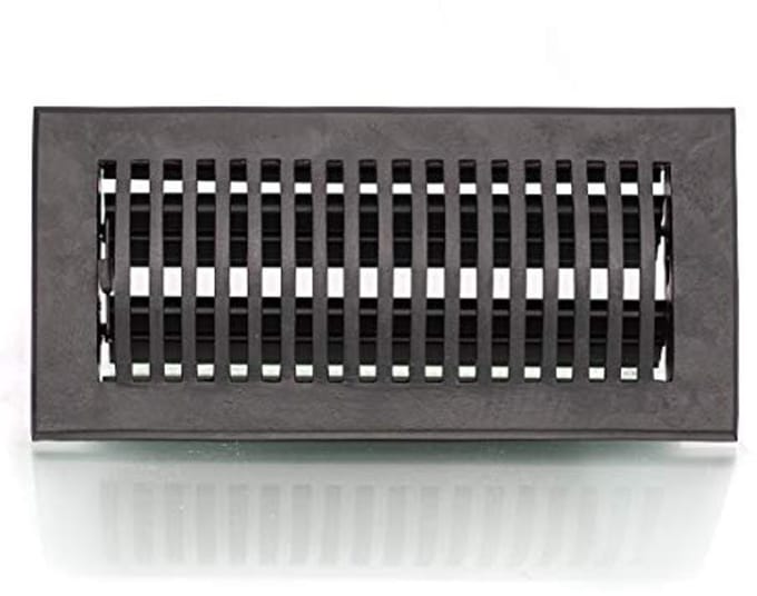Regelbaar zwart luchtrooster voor oven en open haard - antiek design