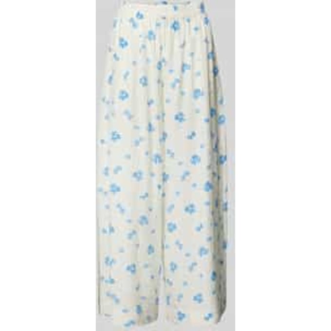 Wide leg stoffen broek met bloemenprint, model 'Rojan'