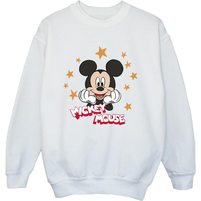 Disney Jongens Mickey Mouse Sterren Sweatshirt (Wit)