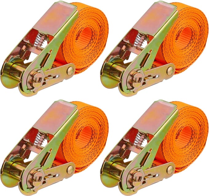 Spanbanden met ratel - set van 4 - 4 meter - 500 kg