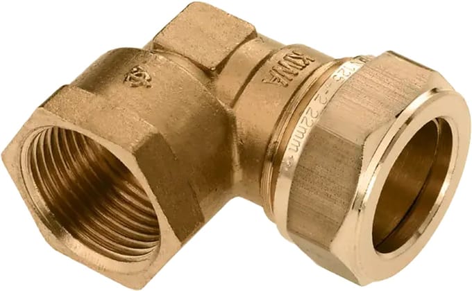 Bonfix knelkoppeling - knie - binnendraad - 1/2 x 14mm - Messing