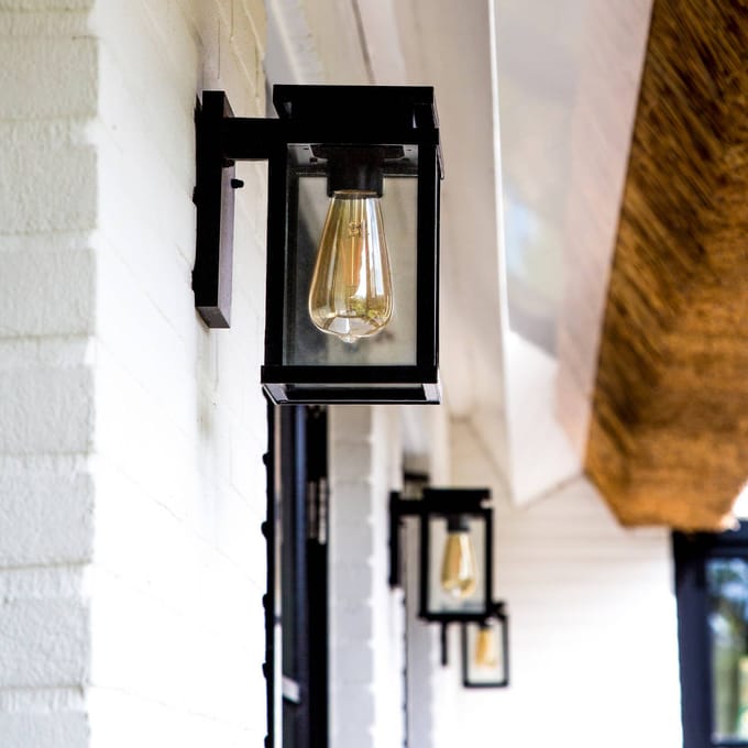 KS Verlichting Muurlamp Jersey - Zwarte buitenlamp - modern wandlamp - E27