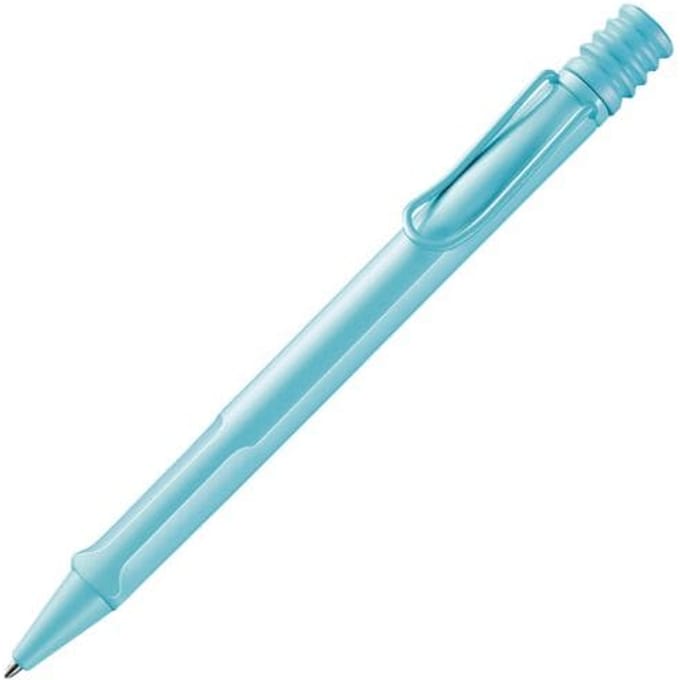 Lamy balpen, model safari aqua sky, met zwarte medium vulling