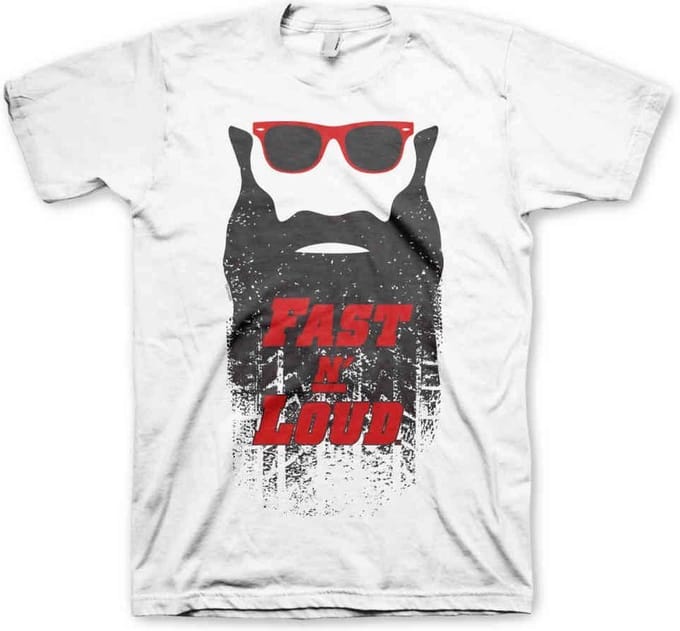 Fast N' Loud Heren Tshirt -S- Kaufman Beard Wit