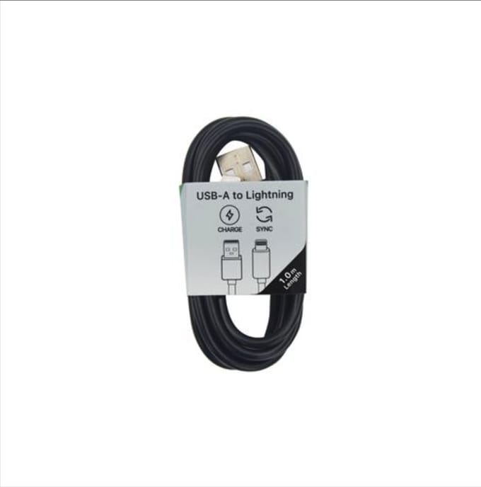 Musthavz to Go USB-A to Lightning Cable 1.0 meter, black