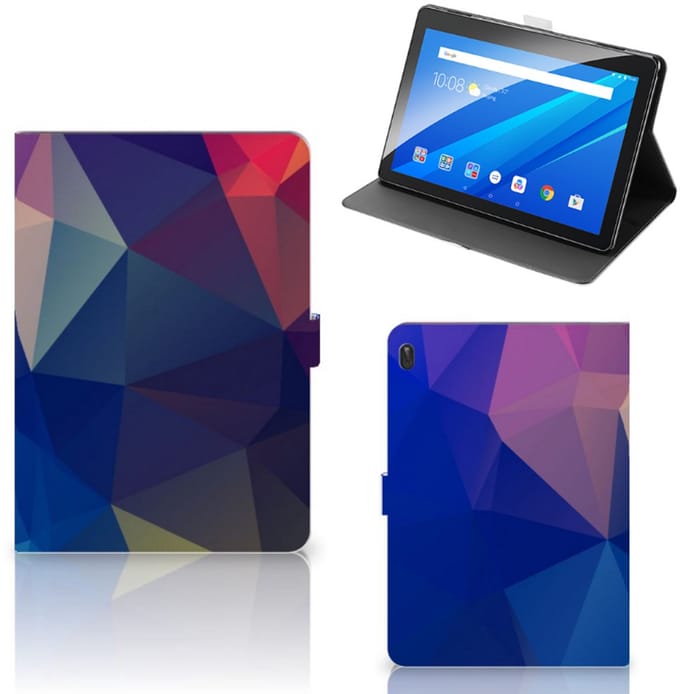Lenovo Tab E10 Tablet Beschermhoes Polygon Dark