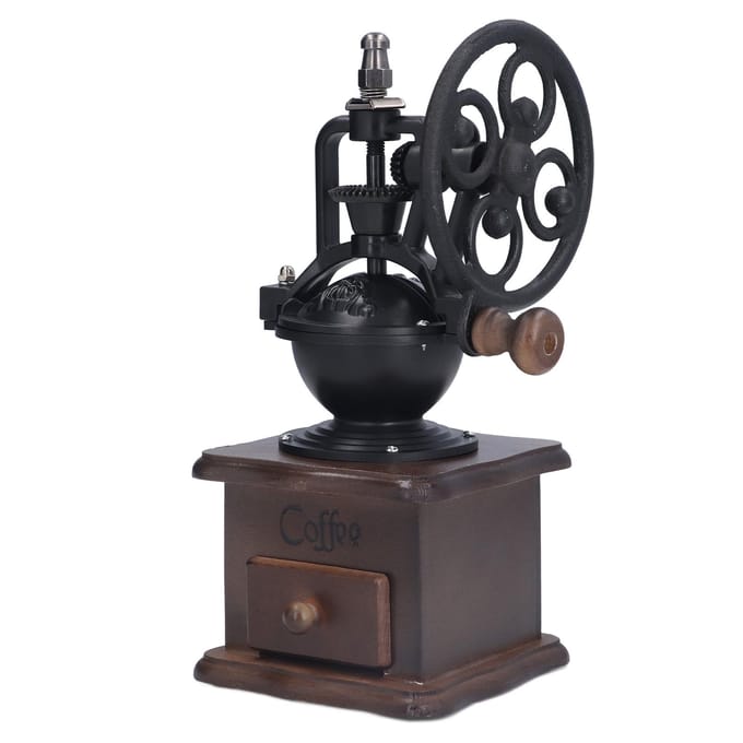Handmatige Koffiemolen Retro Stijl Stevig Duurzaam Exquise Draagbare Handkoffiemolen voor Thuis black