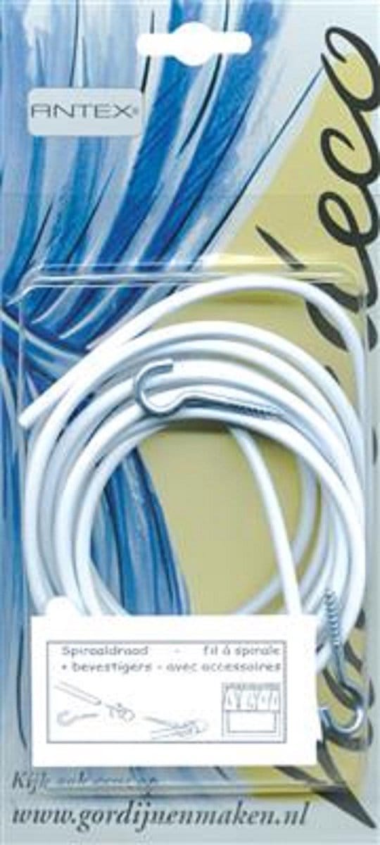 Antex Spiraaldraad set met bevestigers/accessoires - 2,5 meter
