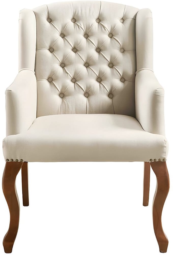 Vente-unique Fauteuil met armleuningen van stof PARUNA - Beige
