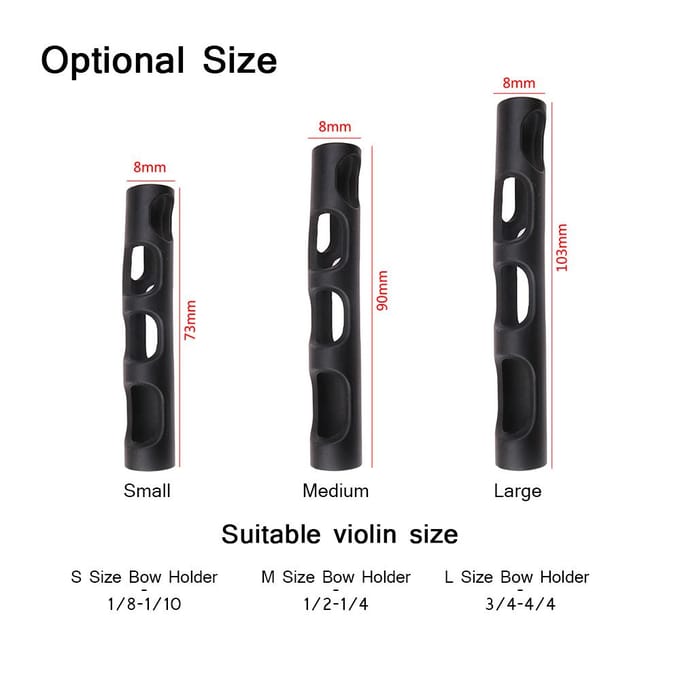 Support d'arc de violon, correcteur de poignée, aide pédagogique, accessoires de poignée d'arc de violon pour violon Medium black
