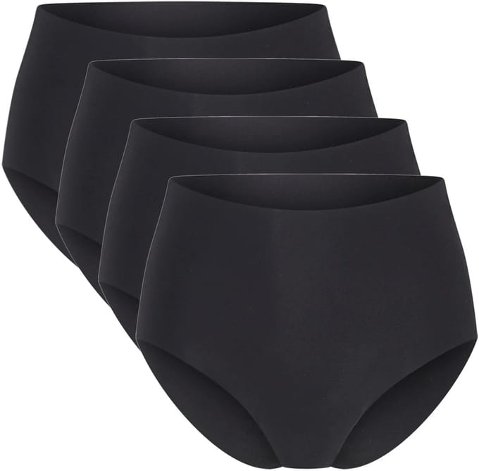 Beeren dames maxi slips Invisible - 4-pack Nel - maat L/XL - zwart