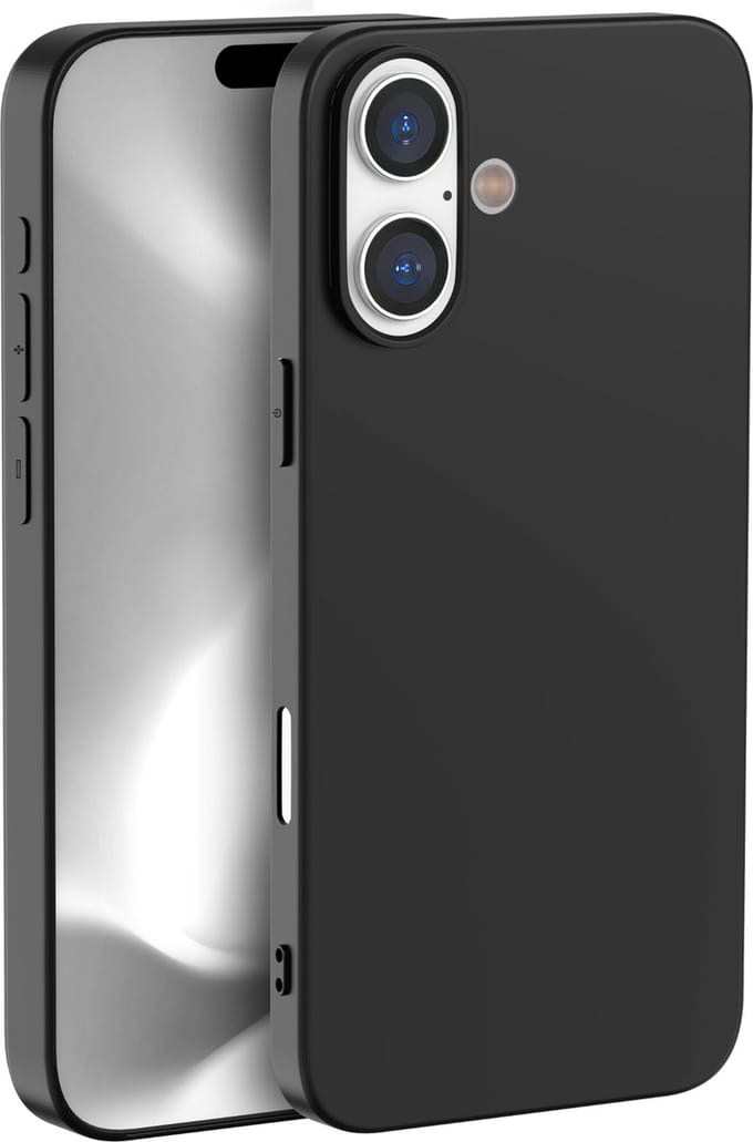 Hoesje voor iphone 16 Plus backcover Shockproof siliconen Swart