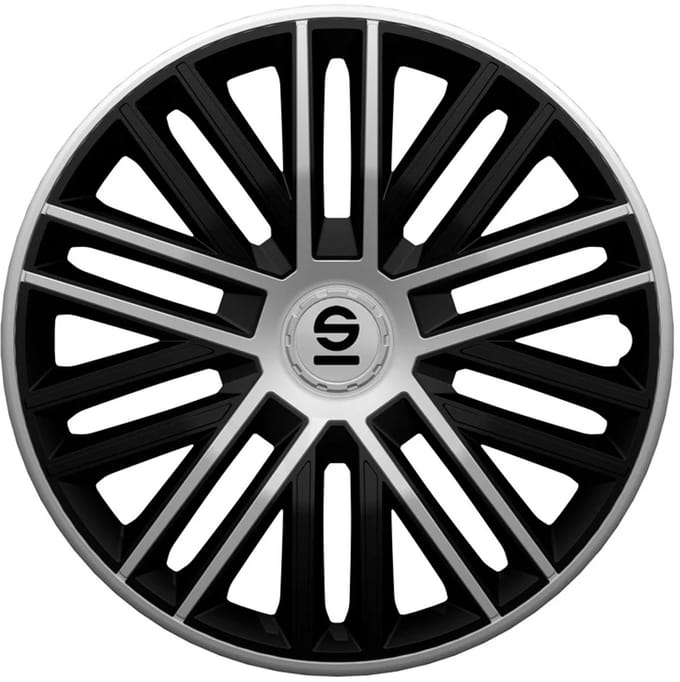 Sparco Wieldoppen Bergamo 14 Inch Abs Zilver/zwart 4 Stuks