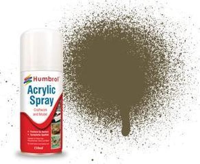 Humbrol Hobbyverf Acrylverf - #86 Light Olive - Matt - Acryl spray Verf spuitbus - 150 ml