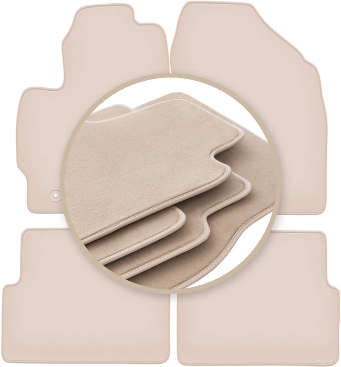 PREMIUM beige matten voor: Toyota Corolla E14 / E15 sedan 2007-2012