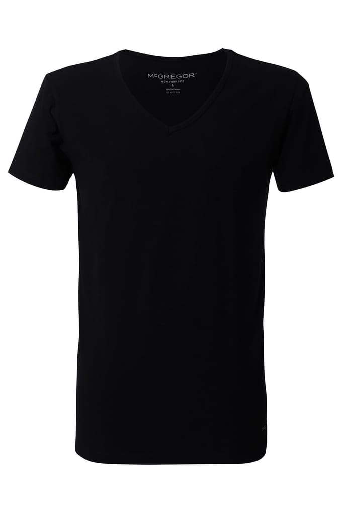 McGregor Premium - Stretch T-shirt - 4-pack Black Taglia: M | Magliette basic Outlet | Uomo | Nero