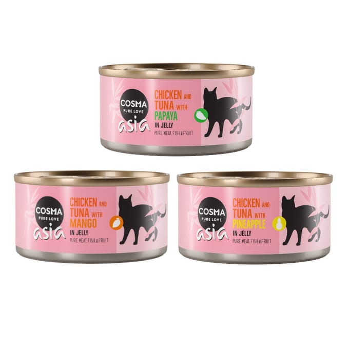 24x170g Cosma Asia Fruit Mixpakket 1 Katten Natvoer