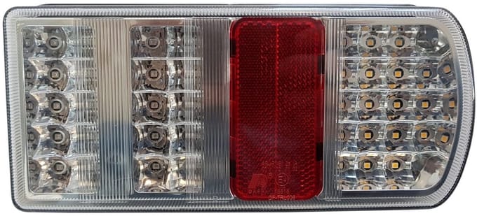 LED Achterlicht 228x106x55mm 5P 25 leds 12v Rechts