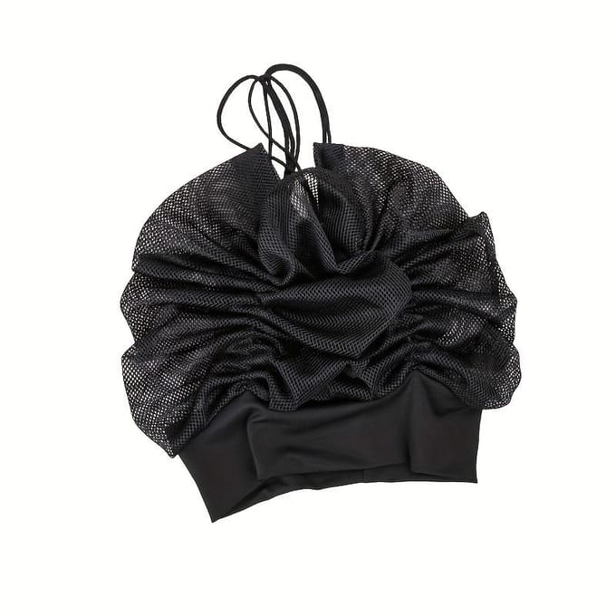 Net Plopping Cap voor het Drogen van Krullend Haar black
