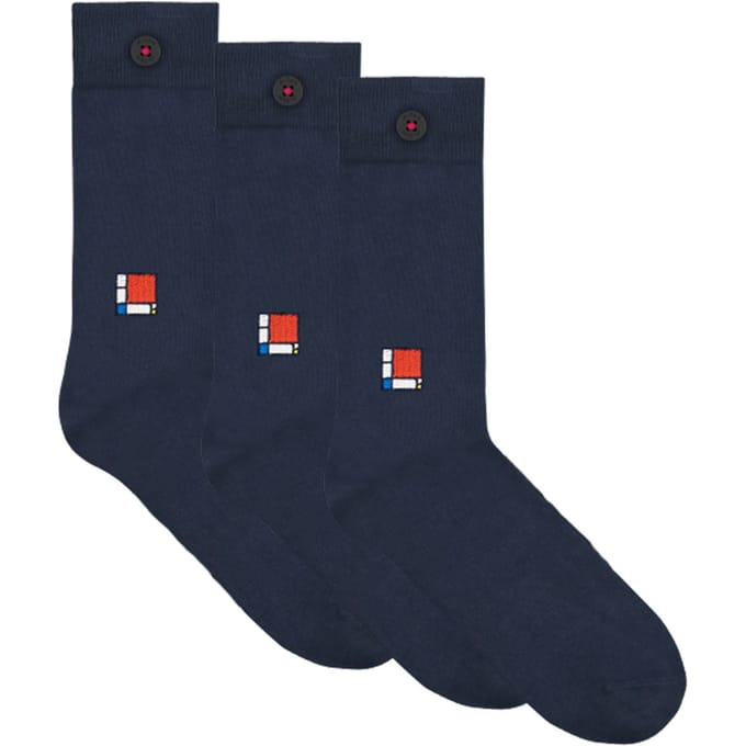 A-DAM 3-pack Casual Socks Moos Navy Blazer Größe: 36-40 | Socken Outlet | Unisex | Blau