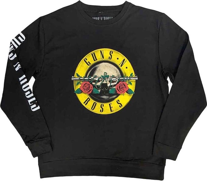 Guns N' Roses - Classic Logo Sweater/trui - L - Zwart
