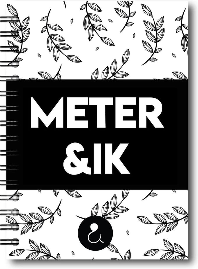 Invulboek Meter & Ik | Herinneringen Boek Meter & Kind | Peetmoeder Invulboek | Botanical Zwart
