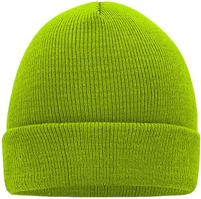 Myrtle Beach 'Knitted Cap' Beanie Limoengroen