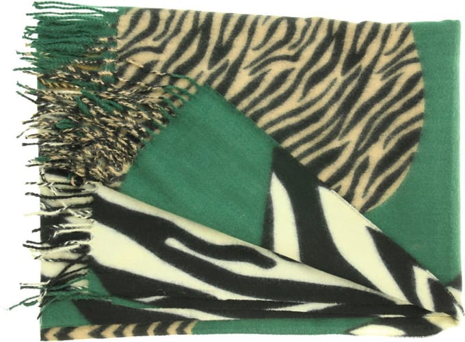 Sjaal viscose wol Zebra Softy - Groen