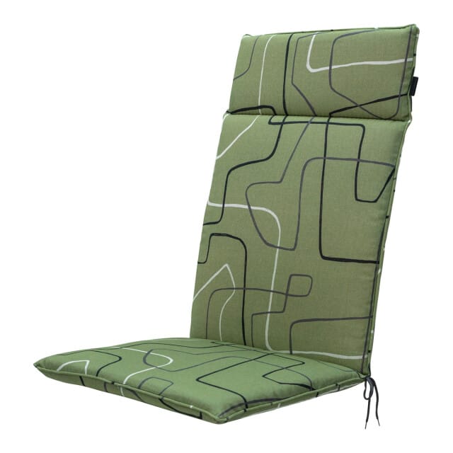 Madison - Tuinstoelkussen Hoge Rug Joah sage - Ca. 120x50 cm - Set van 4